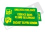 NALEPKA " UNLEADED FUEL ONLY " ESR3482GEN