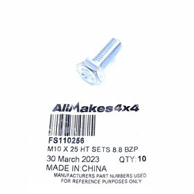 SRUBA M10 X 25MM WSPORNIKA NADWOZIA , WS FS110256ALL