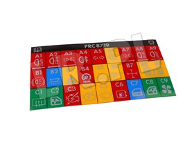 NAKLEJKA INFORMACYJNA KLAPKI BEZPIECZNIK PRC8719GEN