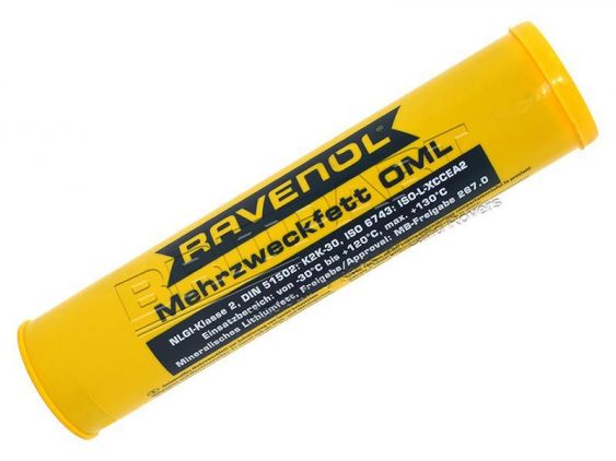 Ravenol Mehrzweckfett OML to uniwersalny smar na bazie litu z dodatkami chroniącymi przed utlenianiem i korozją 400g - DA4960