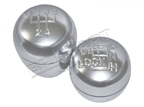 Zestaw gałek skrzyni LT77 Defender i reduktora anodowane aluminium - DA6600