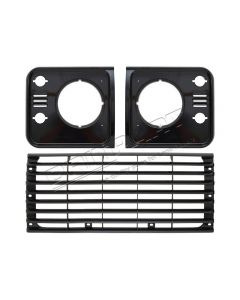 Atrapa przednia z maskownicami reflektorow Defender czarna - DA1357