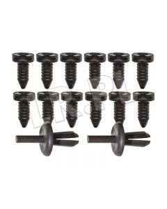 Zestaw do montażu zamka drzwiowego w kolorze czarnym Defender do 2006 (przednie tylne pojedyncze drzwi) - DA1412