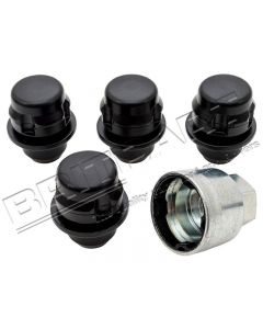 Zestaw nakrętek zabezpieczających felgi aluminiowej (czarna) Range Rover L322 / RR Sport 05 - 13 / Discovery 3 , 4 - DA2548