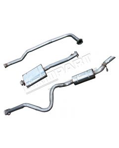 Wydech ze stali nierdzewnej Defender 110 300 TDI od 1994 (przednia rura, puszka środkowa, puszka tył) - DA4229