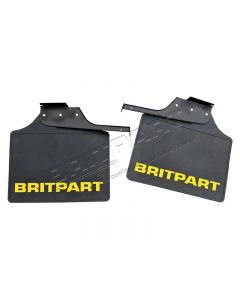 Chlapacz tył para z logo żółtym Britpart Defender 110/130 Crew Cab Pick Up (poszerzane) - DA4536
