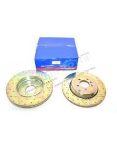 Tarcza hamulcowa tył (para) RR Sport 10 - 13 5,0 wentylowane i nacinane Britpart - DA4628