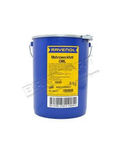 Ravenol Mehrzweckfett OML to uniwersalny smar na bazie litu z dodatkami chroniącymi przed utlenianiem i korozją 5kg - DA4961