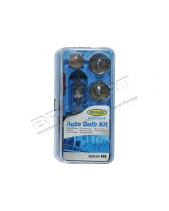 Zastaw H4 żarówek: ( światło główne, stop, kierunkowskaz, oświetlenie boczne i tylne oraz bezpieczniki 10A mini, 10A standard)  - DA5019