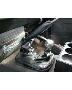 Osłona czarna dźwigni / lewarka zmiany biegów i reduktora Defender do 2007 - DA5499