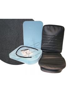 Zestaw naprawczy poszycia fotela środkowego czarny Defender od 1990 (bez kleju) - DA5634E