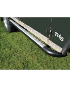 Progi rurowe Defender 110 z ryflowanymi nakładkami - DA7011