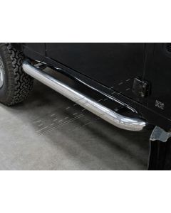 Progi rurowe nierdzewne z blacha ryflowana Defender 90 - DA7012SS