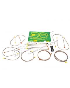 Kompletny zestaw przewodów hamulcowych RRC do 1986 z zaworem przednim LHD z ABS miedziane - DA7436