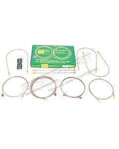 Kompletny zestaw przewodów hamulcowych Defender (90) 92 - 98 mniejszy zawór hamulca przód i bez ABS - DA7441