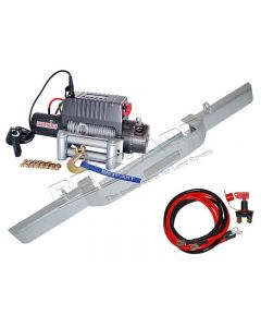 Zderzak skrzynkowy przód ocynk z wyciągarka DB9500i - Defender bez A/C z liną stalową - DB1310GALV