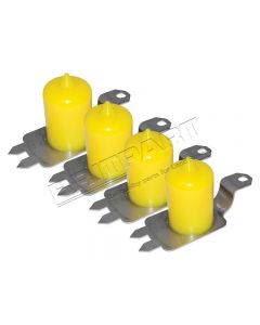 Zestaw 4 szt przód / tył poliuretonowych odbojników zawieszenia 90 mm żółte Discovery 2  - DC7013