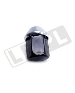 Nakrętka felgi aluminiowej Discovery Sport/Freelander 2/RR Evoque/RR Velar/RR Evoque 2 (czarna nakładka)