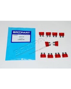 Bezpiecznik 10 Amp czerwony płaski Freelander 2 / RR 10 -12 / Discovery Sport od 2015 - LR003730