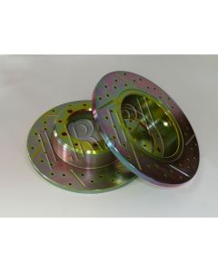 Tarcza hamulcowa tył Defender 90 / Discovery / RRC (wiercone i nacinane) Terrafirma - LR017953CDG